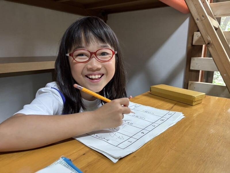 笑顔で宿題